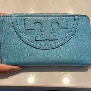 Tory Burch blue wallet